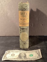 1890 Antique Hard Cover Book: Life And Works Of Rev. Charles H. Spurgeon