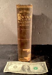 1872 Antique Book: Foot Prints Of Satan By Author Rev. Hollis Read, A.M.