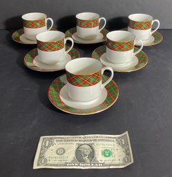 10  Royal Doulton Tartan Porcelain Cups 6 Saucers