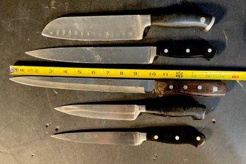 5 Good Quality Kitchen Knives Sabatier, Briard, Henckles, Wusthof