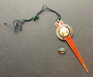 Vintage British War Relief Book Mark And RCS Dainty Pin