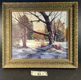 Original Oil On Canvas Painting: Looking For Game By Artist L. Sala