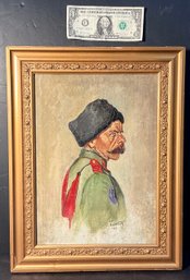 Original Josh Sidebottom Oil Painting Of Russian Soldier 1940