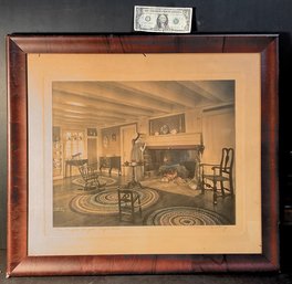 Large Original Wallace Nutting Interior Photograph MAPLE SUGAR CUPBOARD 1909