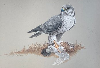 Original Patrick Lynch Signed Lithograph Titled Gryfalcon 1982