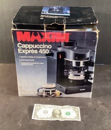 Vintage Maxim  New Old Stock Cappuccino Pronto Machine Model CC-20