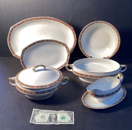 Antique  Carl Tielsch  6 Piece German Porcelain Set From G.T. Altwasser: Silesia