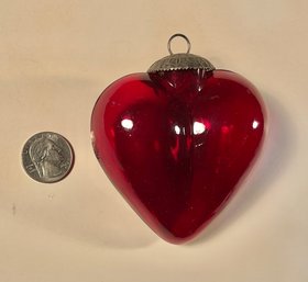 Midwest Kugel Hart Shaped Red Ornament