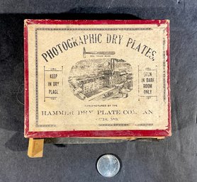 Box Of Antique Photographic Dry Plate Glass Negatives Circa 1800s
