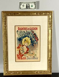 Antique French Belle Epoch Lithograph Bagneres De Luchon