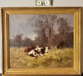 Vintage Oil On Canvas Painting Signed