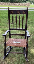 Original Painted Decoration Antique Rocking Chair New England C 1830