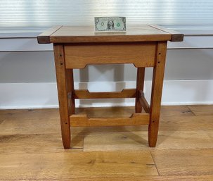 Vintage Handcrafted Teak Occasional Table Unique Craftsmanship
