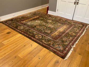 88 X 115 Contemporary Handmade Nain Style Wool Carpet