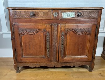 Antique French Louis XVI Carved Walnut Server