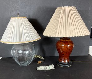 Pair Of Very Decorative Table Lamps With Shades