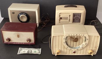 4 Vintage Table Radios: Zenith, Olympic And 2 Emerson Radios