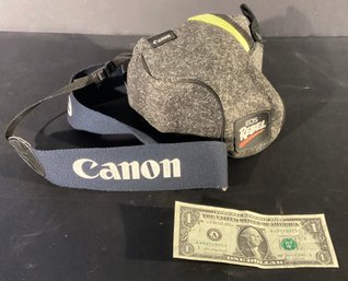 Vintage Canon EOS Rebel 35 MM  Film Camera With Gray Tone Soft Carry Case