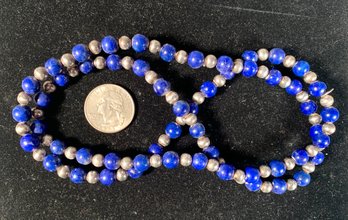 Tiffany & Co. Lapis & Sterling Silver Necklace