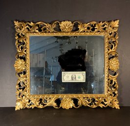 Antique Venetian Open Work Guilt Mirror Frame