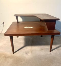 Mid Century Modern Merton Gershun For Martinsville Two Tier Corner Table