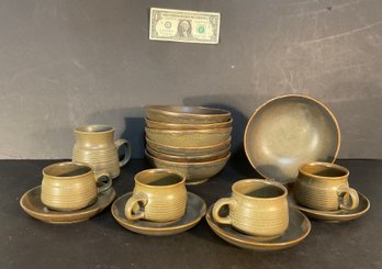 Mid Century Derby Langley Matflower Pattern Dinnerware