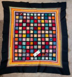 62 X 56 Hand Crochet Colorful Wool Afgahan Wall Haging