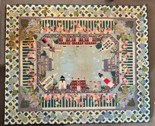 66 X 78 Large Vintage Claire Murry Nantucket Hooked Rug