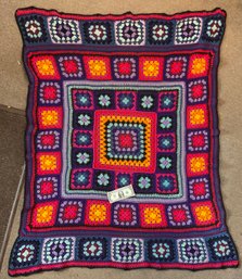 2 Hand Made Colorful Vintage Afgan Blankets/ Throws
