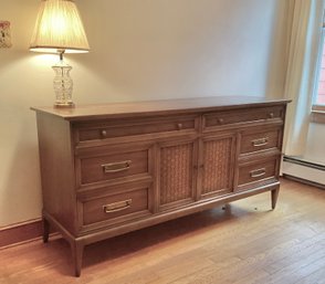 Mid Century Drexel Basket Weave Low Dresser / Credenza