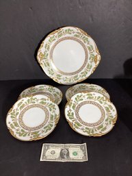 Antique 5 Piece Group Of Limoges Dessert Set