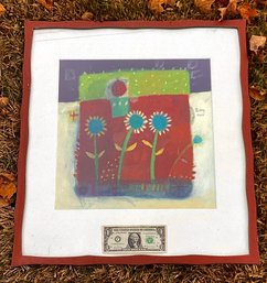 Signed Karen Hoepting  Art Piece Song 2 Custom Framed And Under Glass