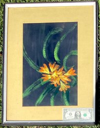 Original Oil Painting Forcythia Professionally Framed
