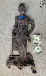 Antique Single Victorian Maden Single Andiron  Wall Decoration