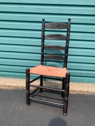 Antique Ladder Back Side Chair Attributed To  Parmele Family Guilford