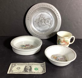 8 Piece Set F Juvenile Tableware From Wedgwood, Royal Dalton