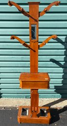 Interesting Apartment Size Antique Hallway Coat Tree
