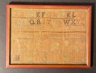Althea Hortons Antique New England Country Sampler Circa 1800