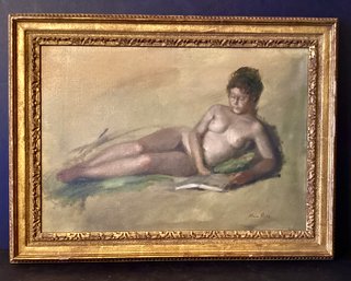 Original Alvin Ross Oil Painting Shelly By New York Artist