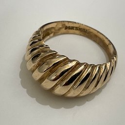 14K Yellow Gold Women's Shrimp Dome Ring  #6