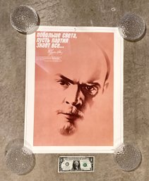 20th Century Russian Poster Of Vladimir Lenin