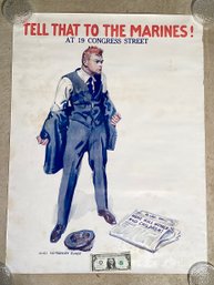 Original WW1 Poster Early 20th Century By Artist James Montgomery Flagg