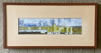 Mid Century Modern Oil Painting On Artist Board