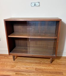 Mid Century 2 Door Walnut  Bookcase (A)