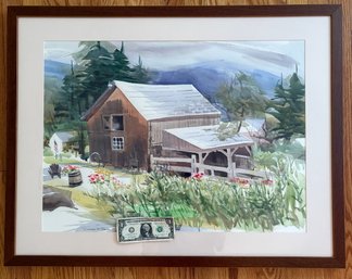 Original Barbara S Beck 1988 Signed Watercolor Painting