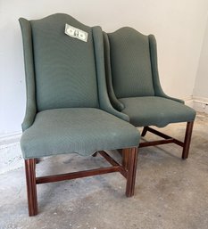Pair Ethan Allen  Alexis Regency Upholstered  Chairs