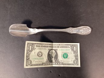 Tiffany Antique Sterling Silver Cheese Scoop In Saratoga Pattern #3