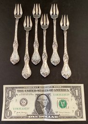 6 Reed And Barton Oyster Forks #5