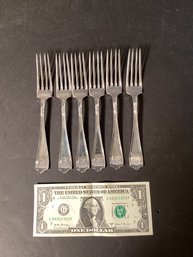 6 Antique Sterling Silver Dinner Forks Lorna Doone Pattern From Alvin Silversmiths #7