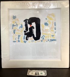 Signed 1985 Lithograph Titled: Playing Ball For Chac By Artist Sam L. Paul
